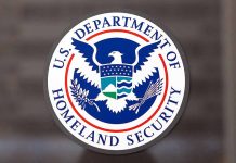 U.S. Department of Homeland Security logo on dark background.