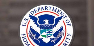 U.S. Department of Homeland Security logo on dark background.