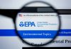 EPA website screenshot under magnifying glass