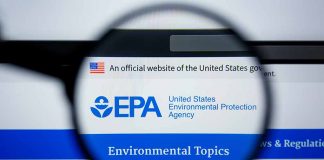 EPA website screenshot under magnifying glass