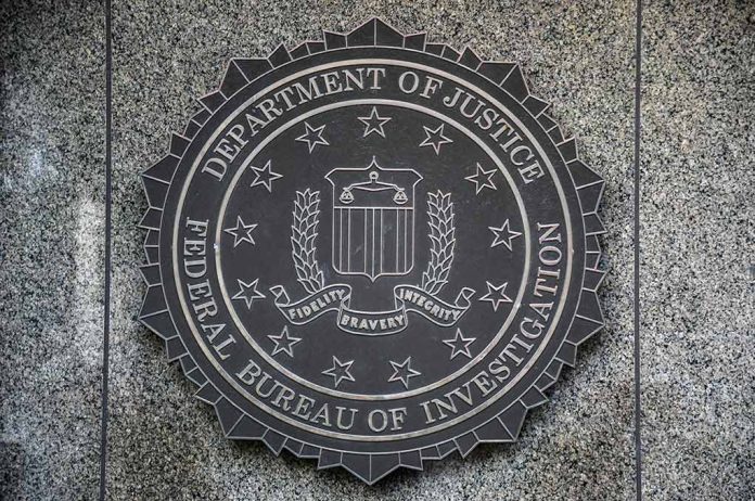 1166694607 featured image FBI seal on granite wall displaying department motto