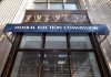 Federal Election Commission building entrance with awning