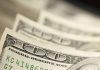 Close-up of hundred-dollar bills