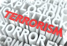 The word Terrorism highlighted among other words