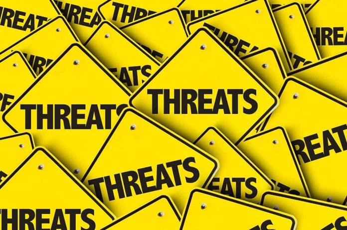489638770 featured image Yellow warning signs with the word THREATS