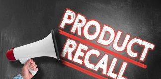 Dinner Staple Turns Deadly—Nationwide Recall Erupts! Person holding megaphone, Product Recall text.