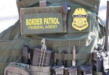 Migrant STRUCK Dead Fleeing Agents – Deadly Operation Border Patrol vest with gear and communication equipment.