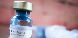 Fentanyl Wave HITS Seniors — Up 9,000% Fentanyl vial labeled as opioid analgesic.