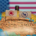 Democrats Launch AUDACIOUS Redistricting Plan – GOP Fumes! Republican and Democratic flags on USA map background.