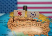 Democrats Launch AUDACIOUS Redistricting Plan – GOP Fumes! Republican and Democratic flags on USA map background.