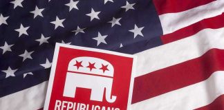 WITCH HUNT Shocks GOP—160+ Targets Named! Republican symbol on American flag background.