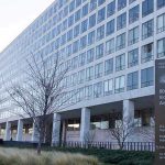 Orville Wright Federal Building with flags outside.