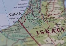 Mystery Gaza Flights Flood Africa – Nobody Saw This Coming Map showing Gaza Strip and parts of Israel.