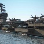 Hegseth Deploys LARGEST U.S Warship, See Where It’s Headed Aircraft carrier deck with jet planes.
