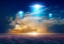 Alien Invasion in 2026? Shocking Claims Emerge Glowing lights above dramatic sunset clouds.