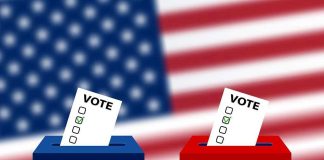 $250M Temptation – Trump and 22nd Amendment Clash Ballots in boxes with American flag background.