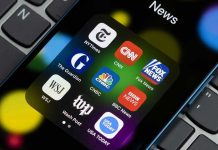 Media Deception Unveiled: Trump $10B Lawsuit News app icons on a smartphone screen.