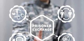 Person pressing Prisoner Exchange button on virtual interface