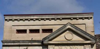 Banks Rocked: Trump’s Game-Changing Immigration Order Stone building facade with bank sign and columns