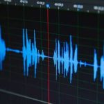 Audio waveform on a digital editing screen