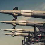 missiles mounted on a launcher