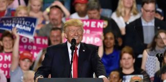Trump’s Endorsements Dominate — Again speaker at podium addressing a crowd