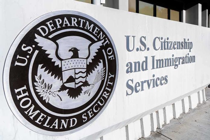 shutterstock_1570726711 USCIS building exterior sign with DHS seal