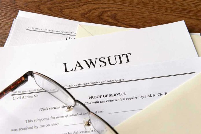 shutterstock_334984976 Legal documents labeled lawsuit on a desk