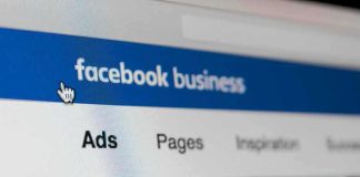Computer screen showing Facebook Business interface