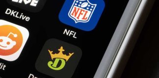 WNBA Star Torches Sweeney Backlash Smartphone screen showing NFL and DraftKings app icons
