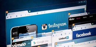 Multiple web browser windows showing social media and video platforms