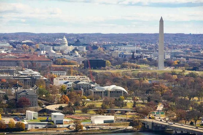 shutterstock_2394184917-1 Washington Monument and U.S. Capitol across the National Mall