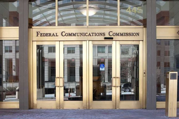 shutterstock_253261441 Federal Communications Commission building entrance with gold doors