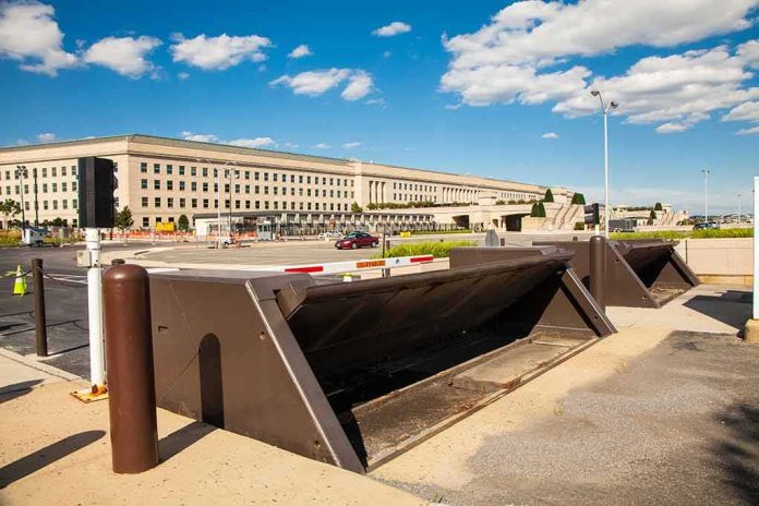 shutterstock_522855814 security barriers at a government building entrance