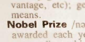 Mind Control Wins Medicine’s Biggest Prize Nobel Prize text highlighted in a dictionary