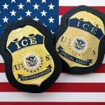 Taxpayer Rip-Off Crackdown Explodes Nationwide ICE badges on an American flag background